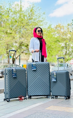 تصویری از چمدان ٣تيكه برند اكرول (AKROL) مدل ماتئو